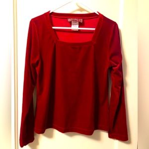 Marcy Allan Holiday Stretch Velvet Top